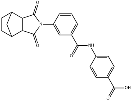 4-({[3-(1,3-dioxooctahydro-2H-4,7-methanoisoindol-2-yl)phenyl]carbonyl}amino)benzoic acid Struktur