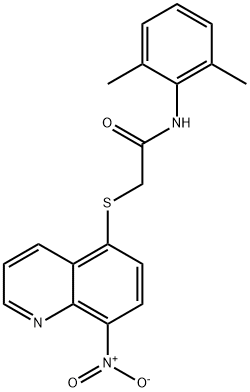 N-(2,6-dimethylphenyl)-2-[(8-nitroquinolin-5-yl)sulfanyl]acetamide Struktur