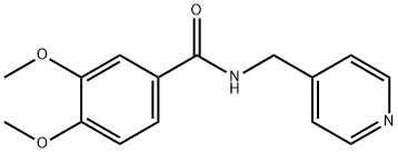 3,4-dimethoxy-N-(pyridin-4-ylmethyl)benzamide Struktur