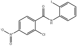 2-chloro-N-(2-iodophenyl)-4-nitrobenzamide Struktur