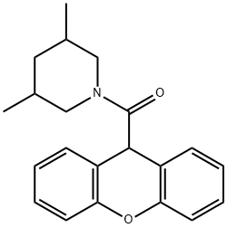 (3,5-dimethylpiperidin-1-yl)(9H-xanthen-9-yl)methanone Struktur