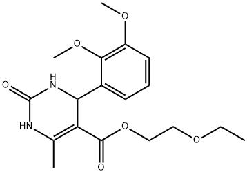 2-ethoxyethyl 4-(2,3-dimethoxyphenyl)-6-methyl-2-oxo-1,2,3,4-tetrahydropyrimidine-5-carboxylate Struktur