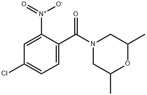 (4-chloro-2-nitrophenyl)(2,6-dimethylmorpholin-4-yl)methanone Struktur