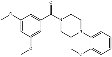 (3,5-dimethoxyphenyl)[4-(2-methoxyphenyl)piperazin-1-yl]methanone Struktur