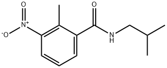 2-methyl-N-(2-methylpropyl)-3-nitrobenzamide Struktur