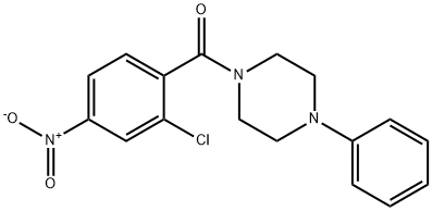 (2-chloro-4-nitrophenyl)(4-phenylpiperazin-1-yl)methanone Struktur