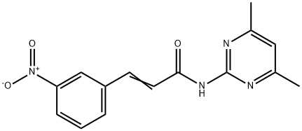 (2E)-N-(4,6-dimethylpyrimidin-2-yl)-3-(3-nitrophenyl)prop-2-enamide Struktur