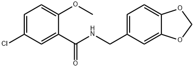 N-(1,3-benzodioxol-5-ylmethyl)-5-chloro-2-methoxybenzamide Struktur