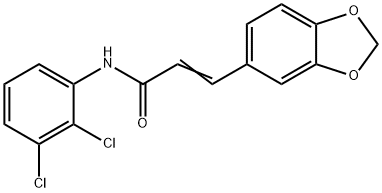 (2E)-3-(1,3-benzodioxol-5-yl)-N-(2,3-dichlorophenyl)prop-2-enamide Struktur