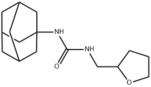 1-(tetrahydrofuran-2-ylmethyl)-3-tricyclo[3.3.1.1~3,7~]dec-1-ylurea Struktur