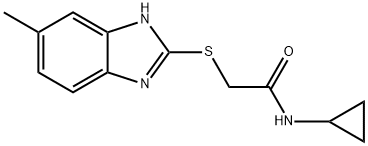 N-cyclopropyl-2-[(5-methyl-1H-benzimidazol-2-yl)sulfanyl]acetamide Struktur