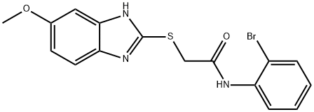 N-(2-bromophenyl)-2-[(5-methoxy-1H-benzimidazol-2-yl)sulfanyl]acetamide Struktur