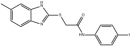 N-(4-iodophenyl)-2-[(6-methyl-1H-benzimidazol-2-yl)sulfanyl]acetamide Struktur