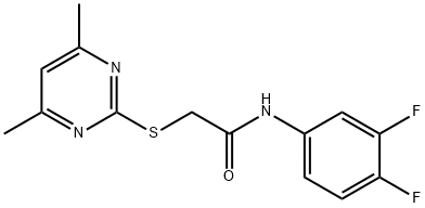 N-(3,4-difluorophenyl)-2-[(4,6-dimethylpyrimidin-2-yl)sulfanyl]acetamide Struktur