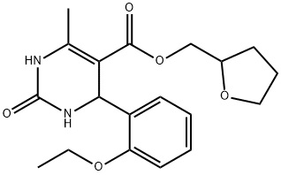 tetrahydrofuran-2-ylmethyl 4-(2-ethoxyphenyl)-6-methyl-2-oxo-1,2,3,4-tetrahydropyrimidine-5-carboxylate Struktur