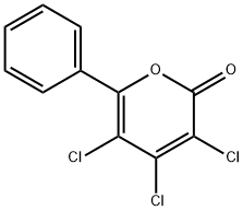 6-PHENYL-3,4,5-TRICHLORO-2H-PYRAN-2-ONE Struktur