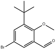 5-bromo-3-(tert-butyl)-2-methoxybenzaldehyde Struktur