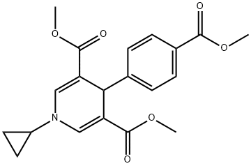 dimethyl 1-cyclopropyl-4-(4-(methoxycarbonyl)phenyl)-1,4-dihydropyridine-3,5-dicarboxylate Struktur