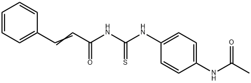 N-({[4-(acetylamino)phenyl]amino}carbonothioyl)-3-phenylacrylamide Struktur