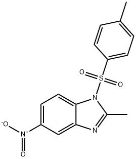 2-METHYL-5-NITRO-1-(TOLUENE-4-SULFONYL)-1H-BENZOIMIDAZOLE Struktur