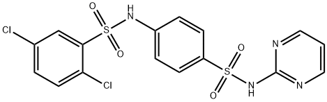 2,5-dichloro-N-[4-(pyrimidin-2-ylsulfamoyl)phenyl]benzenesulfonamide Struktur