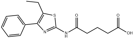 5-((5-ethyl-4-phenylthiazol-2-yl)amino)-5-oxopentanoic acid Struktur