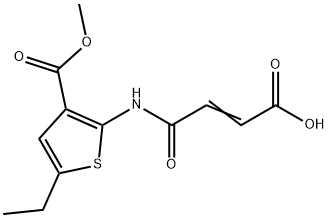 (2E)-4-{[5-ethyl-3-(methoxycarbonyl)thiophen-2-yl]amino}-4-oxobut-2-enoic acid Struktur