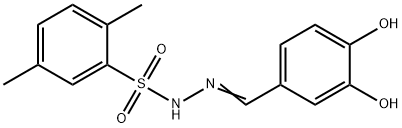 (Z)-N'-(3,4-dihydroxybenzylidene)-2,5-dimethylbenzenesulfonohydrazide Struktur