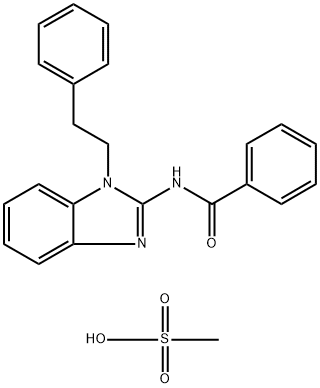 N-[1-(2-Phenylethyl)-1H-benzimidazol-2-yl]-benzamide monomethanesulfonate (9CI) Struktur