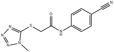 N-(4-cyanophenyl)-2-[(1-methyl-1H-tetrazol-5-yl)sulfanyl]acetamide Struktur