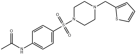 N-(4-{[4-(thiophen-2-ylmethyl)piperazin-1-yl]sulfonyl}phenyl)acetamide Struktur