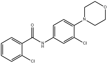 2-chloro-N-[3-chloro-4-(morpholin-4-yl)phenyl]benzamide Struktur