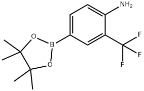 4-(4,4,5,5-tetramethyl-1,3,2-dioxaborolan-2-yl)-2-(trifluoromethyl)aniline Struktur