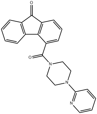 4-{[4-(2-pyridinyl)-1-piperazinyl]carbonyl}-9H-fluoren-9-one Struktur