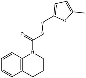 1-[3-(5-methyl-2-furyl)acryloyl]-1,2,3,4-tetrahydroquinoline Struktur