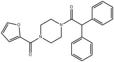 1-(diphenylacetyl)-4-(2-furoyl)piperazine Struktur