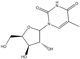 1-(-D-Xylofuranosyl)-5-methyluracil Struktur