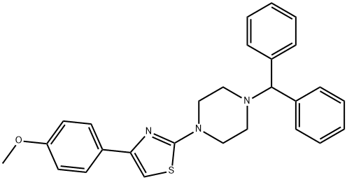 1-(diphenylmethyl)-4-[4-(4-methoxyphenyl)-1,3-thiazol-2-yl]piperazine Struktur