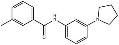 3-methyl-N-[3-(pyrrolidin-1-yl)phenyl]benzamide Struktur