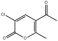 5-ACETYL-3-CHLORO-6-METHYL-2H-PYRAN-2-ONE Struktur
