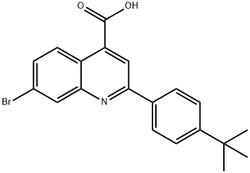 7-bromo-2-(4-(tert-butyl)phenyl)quinoline-4-carboxylic acid Struktur