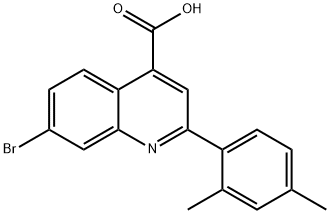 7-bromo-2-(2,4-dimethylphenyl)quinoline-4-carboxylic acid Struktur