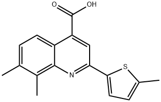 7,8-dimethyl-2-(5-methylthiophen-2-yl)quinoline-4-carboxylic acid Struktur