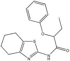 2-phenoxy-N-(4,5,6,7-tetrahydro-1,3-benzothiazol-2-yl)butanamide Struktur