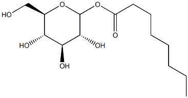 D-Glucopyranose 1-octanoate Struktur