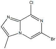 6-bromo-8-chloro-3-methylimidazo[1,2-a]pyrazine Struktur