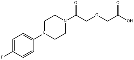 2-(2-(4-(4-fluorophenyl)piperazin-1-yl)-2-oxoethoxy)acetic acid Struktur