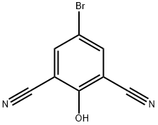 5-Bromo-2-hydroxy-1,3-benzenedicarbonitrile Struktur