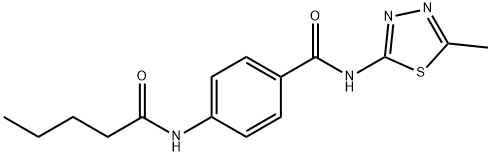 N-(5-methyl-1,3,4-thiadiazol-2-yl)-4-(pentanoylamino)benzamide Struktur