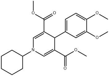 dimethyl 1-cyclohexyl-4-(3,4-dimethoxyphenyl)-1,4-dihydropyridine-3,5-dicarboxylate Struktur